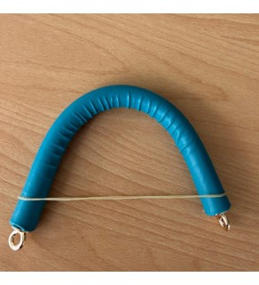 Çanta Aksesuar 27 cm Rulo Model Suni Deri Turkuaz Çanta Sapı Light Gold Metalli