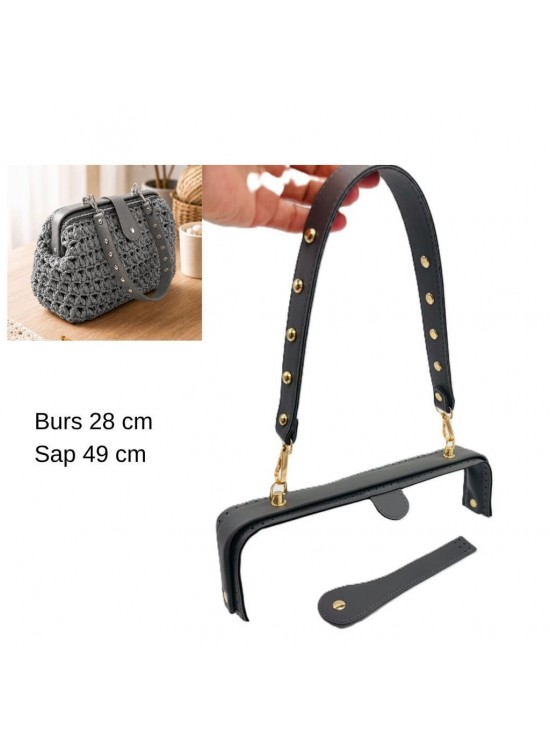 Çanta Aksesuar 28 Cm Lüks Model Çanta Seti Gri Light Gold Metalli