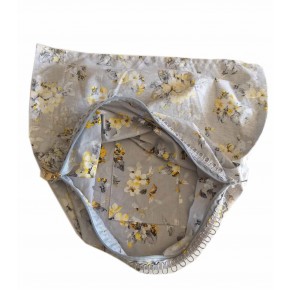 Çanta Aksesuar 28X28 Cm Dikilmiş Fermuarlı Astar Gri Zemin Çiçekli