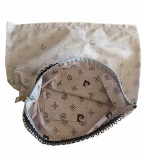 Çanta Aksesuar 28X28 Cm Dikilmiş Fermuarlı Astar Pc Desen Sütlü Kahve