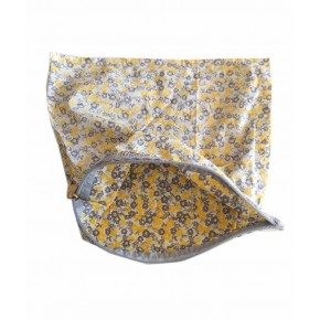 Çanta Aksesuar 28X28 Cm Dikilmiş Fermuarlı Astar Sarı Çiçek Desen