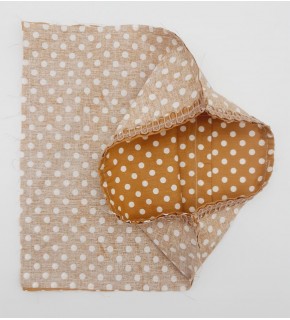 Çanta Aksesuar 28X28 Cm Fermuarsız Dikilmiş Astar Hardal Sarı Puantiyeli