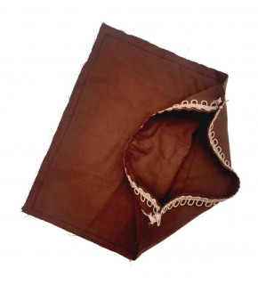 Çanta Aksesuar 28X28 Cm Fermuarsız Dikilmiş Astar Koyu Kahverengi