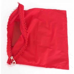 Çanta Aksesuar 28X28 Cm, Kırmızı Renk Dikilmiş Halde, Fermuarlı Astar