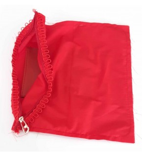 Çanta Aksesuar 28X28 Cm, Kırmızı Renk Dikilmiş Halde, Fermuarlı Astar