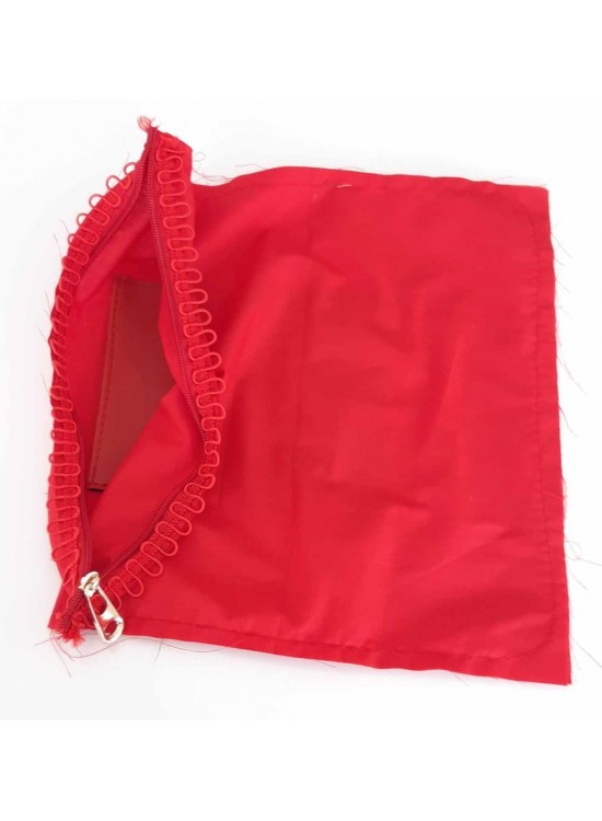 Çanta Aksesuar 28X28 Cm, Kırmızı Renk Dikilmiş Halde, Fermuarlı Astar Çanta Aksesuar 28X28 Cm, Kırmızı Renk Dikilmiş Halde, Fermuarlı Astar