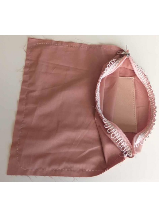 Çanta Aksesuar 28X28 Cm, Sütlü Kahve Renk Dikilmiş Halde, Fermuarlı Astar