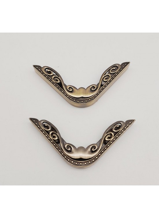 Çanta Aksesuar 2Li Antik Renk Köşe Aparatı Süslü Model