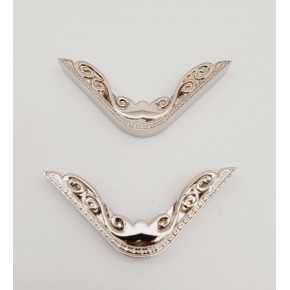 Çanta Aksesuar 2Li Gümüş Renk Köşe Aparatı Süslü Model