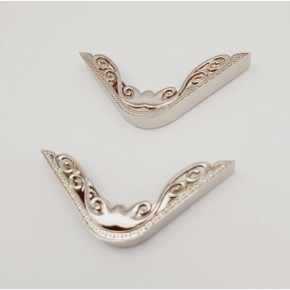 Çanta Aksesuar 2Li Gümüş Renk Köşe Aparatı Süslü Model