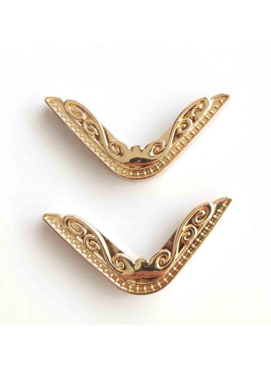 Çanta Aksesuar 2Li Light Gold Köşe Aparatı Süslü Model