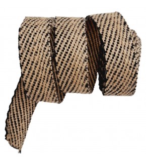 Çanta Aksesuar 3.5 cm Jüt Kolon Siyah Renk 1 metre