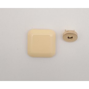 Çanta Aksesuar 3.5 cm Kare Akrilikli Krem Renk Light Gold Mıknatıslı Kilit