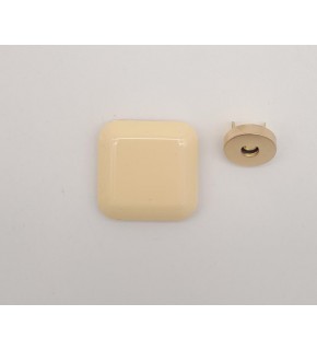 Çanta Aksesuar 3.5 cm Kare Akrilikli Krem Renk Light Gold Mıknatıslı Kilit
