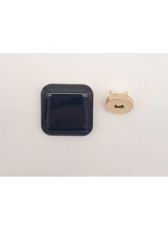 Çanta Aksesuar 3.5 cm Kare Akrilikli Siyah Renk Light Gold Mıknatıslı Kilit Çanta Aksesuar 3.5 cm Kare Akrilikli Siyah Renk Light Gold Mıknatıslı Kilit