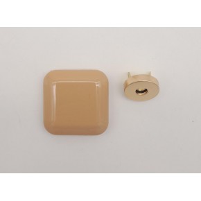 Çanta Aksesuar 3.5 cm Kare Akrilikli Sütlü Kahve Renk Light Gold Mıknatıslı Kilit
