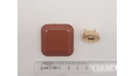 Çanta Aksesuar 3.5 cm Kare Akrilikli Taba Renk Light Gold Mıknatıslı Kilit Çanta Aksesuar 3.5 cm Kare Akrilikli Taba Renk Light Gold Mıknatıslı Kilit