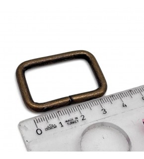 Çanta Aksesuar 3.5x2 cm Antik Renk  Dikdörtgen  Halka 1 Adet