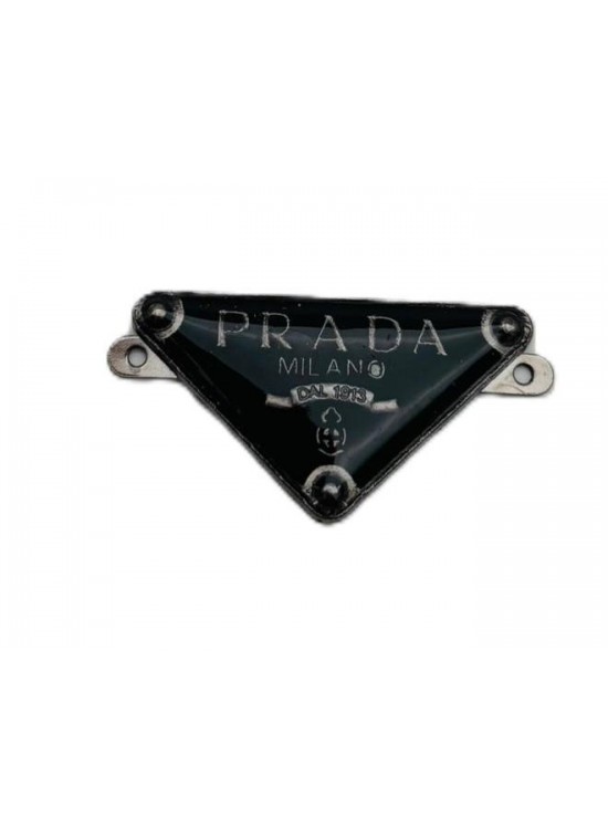 Çanta Aksesuar 3.5x2 Cm Prada Metal Plaka Etiket Süs Füme Metalli Çanta Aksesuar 3.5x2 Cm Prada Metal Plaka Etiket Süs Füme Metalli
