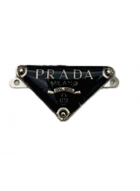 Çanta Aksesuar 3.5x2 Cm Prada Metal Plaka Etiket Süs Gümüş Metalli Çanta Aksesuar 3.5x2 Cm Prada Metal Plaka Etiket Süs Gümüş Metalli