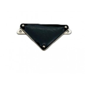 Çanta Aksesuar 3.5x2 Cm Üçgen Metal Plaka Etiket Süs Gümüş Metalli