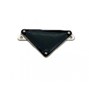 Çanta Aksesuar 3.5x2 Cm Üçgen Metal Plaka Etiket Süs Gümüş Metalli