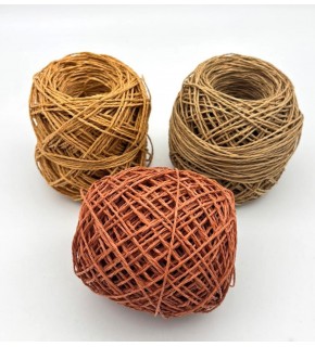 Çanta Aksesuar 3 Adet 50 Gr Sarılmış Kağıt İp (Kiremit-HasırG70-HasırG39 )