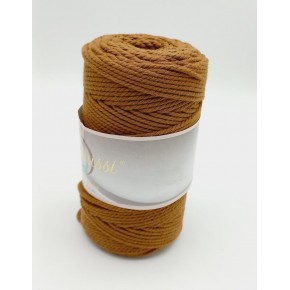 Çanta Aksesuar 3 Büküm Makrome İpi Açık Kahverengi