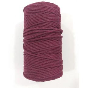 Çanta Aksesuar 3 Büküm Makrome İpi Bordo