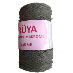 Çanta Aksesuar 3 Büküm Makrome İpi Haki Renk No:8