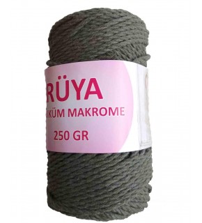 Çanta Aksesuar 3 Büküm Makrome İpi Haki Renk No:8