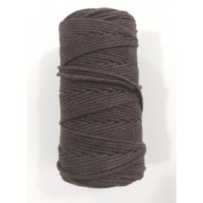 Çanta Aksesuar 3 Büküm Makrome İpi Koyu Kahve