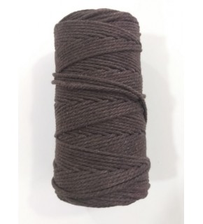 Çanta Aksesuar 3 Büküm Makrome İpi Koyu Kahve