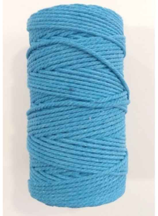 Çanta Aksesuar 3 Büküm Makrome İpi Mavi