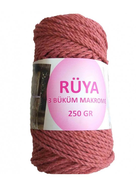 Çanta Aksesuar 3 Büküm Makrome İpi Taba Renk No:10