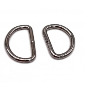 Çanta Aksesuar 2.5 cm Gümüş Renk Çift D Halka
