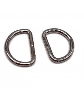 Çanta Aksesuar 2.5 cm Gümüş Renk Çift D Halka