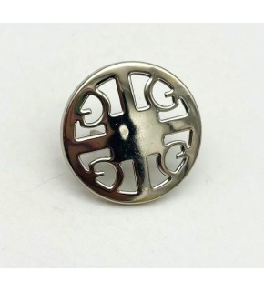 Çanta Aksesuar 3 Cm Gümüş Renk Yuvarlak Plaka Süs