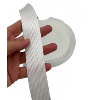 Çanta Aksesuar 3 Cm Polyester Kolon 1 Metre Beyaz