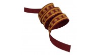 Çanta Aksesuar 3 cm Polyester Kolon Bordo Gold Simli 1 Metre