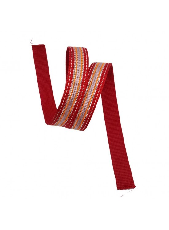 Çanta Aksesuar 3 cm Polyester Kolon Kırmızı Gümüş Simli 1 Metre Çanta Aksesuar 3 cm Polyester Kolon Kırmızı Gümüş Simli 1 Metre