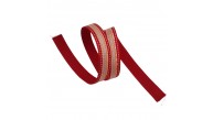 Çanta Aksesuar 3 cm Polyester Kolon Kırmızı Gümüş Simli 1 Metre Çanta Aksesuar 3 cm Polyester Kolon Kırmızı Gümüş Simli 1 Metre