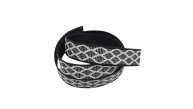 Çanta Aksesuar 3 cm Polyester Kolon Siyah Beyaz Simli 1 Metre Çanta Aksesuar 3 cm Polyester Kolon Siyah Beyaz Simli 1 Metre