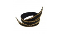 Çanta Aksesuar 3 cm Polyester Kolon Siyah Gold No:2 Simli 1 Metre