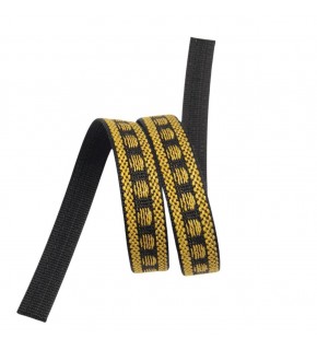 Çanta Aksesuar 3 cm Polyester Kolon Siyah Gold Simli 1 Metre