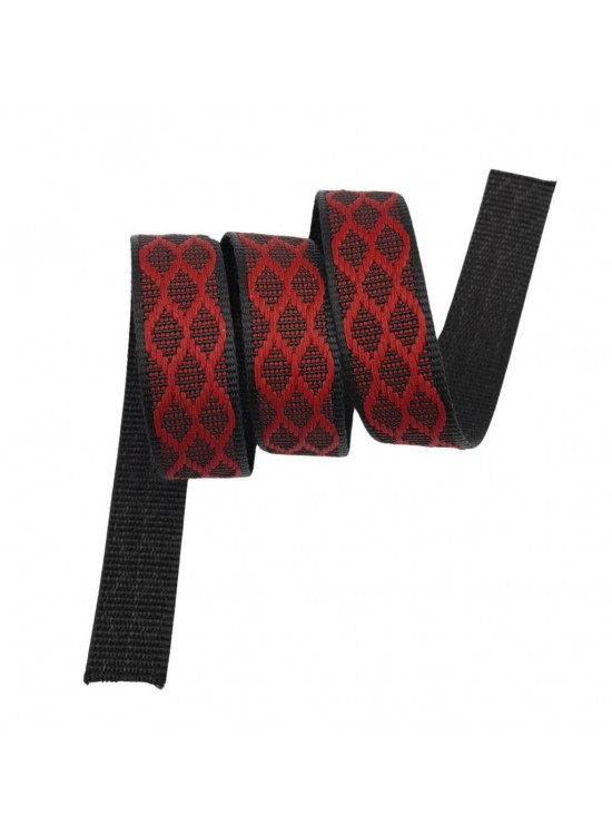 Çanta Aksesuar 3 cm Polyester Kolon Siyah Kırmızı 1 Metre