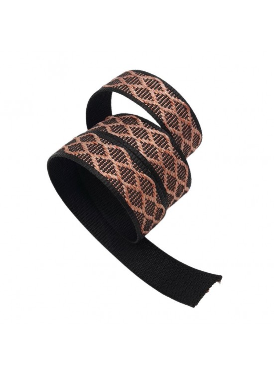 Çanta Aksesuar 3 cm Polyester Kolon Siyah Pembe Simli 1 Metre Çanta Aksesuar 3 cm Polyester Kolon Siyah Pembe Simli 1 Metre