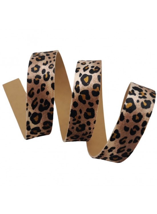 Çanta Aksesuar 3 cm Şerit Suni Deri Leopar Desen 1 metre
