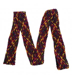 Çanta Aksesuar 3 cm Simli Supra Renkli Örme Kolon 1 metre No:02