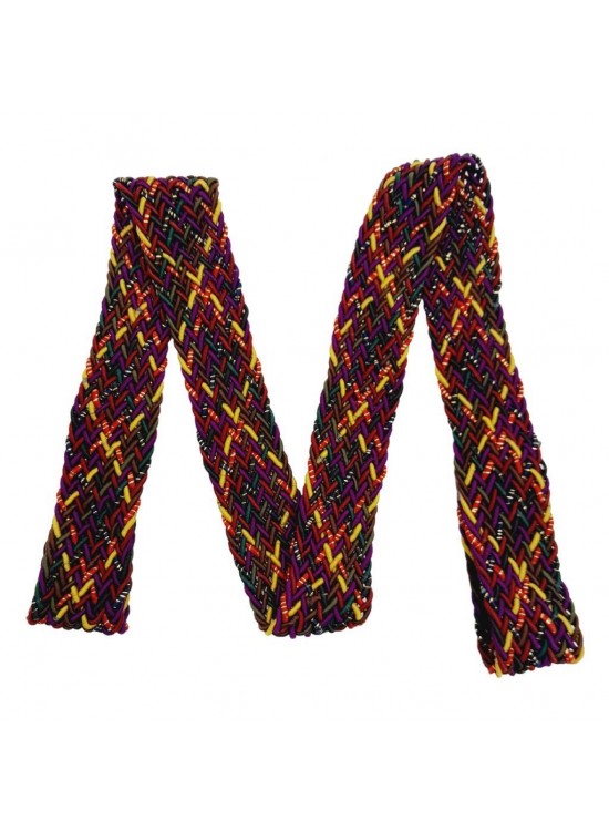 Çanta Aksesuar 3 cm Simli Supra Renkli Örme Kolon 1 metre No:02